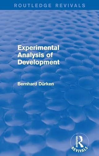 Imagen de archivo de Experimental Analysis of Development a la venta por Blackwell's