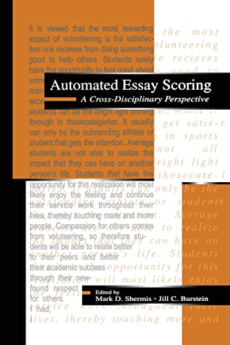 Imagen de archivo de Automated Essay Scoring: A Cross-disciplinary Perspective a la venta por Blackwell's