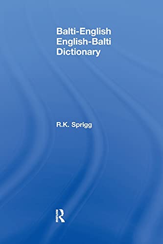 Beispielbild fr Balti-English English-Balti Dictionary zum Verkauf von Chiron Media
