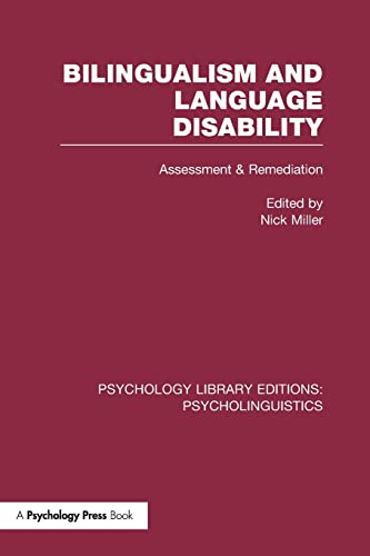 9781138964679: Bilingualism and Language Disability (PLE: Psycholinguistics) (Psychology Library Editions: Psycholinguistics)