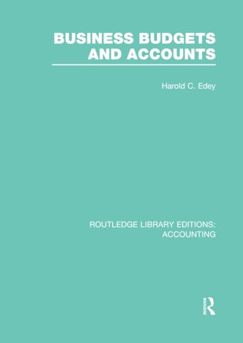 Imagen de archivo de Business Budgets and Accounts a la venta por Blackwell's