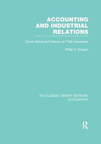 Imagen de archivo de Accounting and Industrial Relations a la venta por Blackwell's