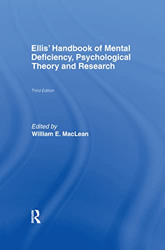 Beispielbild fr Ellis' Handbook of Mental Deficiency, Psychological Theory and Research zum Verkauf von Blackwell's