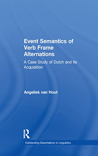 Stock image for Event Semantics of Verb Frame Alternations for sale by Blackwell's