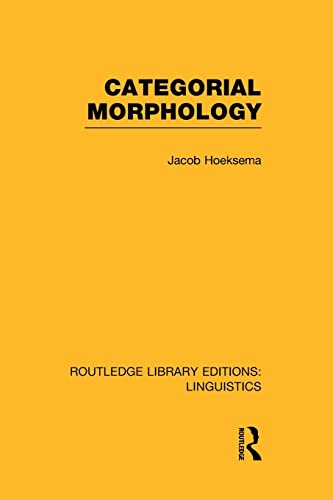 Imagen de archivo de Categorial Morphology a la venta por Blackwell's