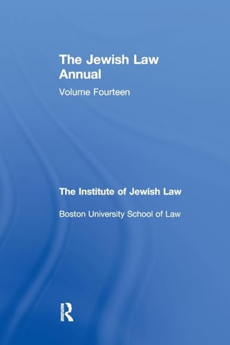 Beispielbild fr The Jewish Law Annual Volume 14 zum Verkauf von Blackwell's