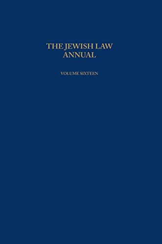 Stock image for The Jewish Law Annual Volume 16 for sale by Blackwell's