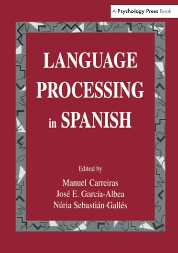 Stock image for Language Processing in Spanish for sale by Mispah books
