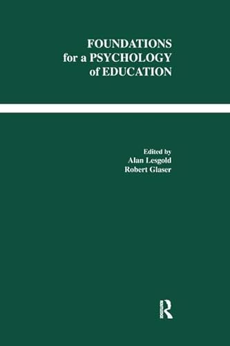 Beispielbild fr Foundations for A Psychology of Education zum Verkauf von Blackwell's