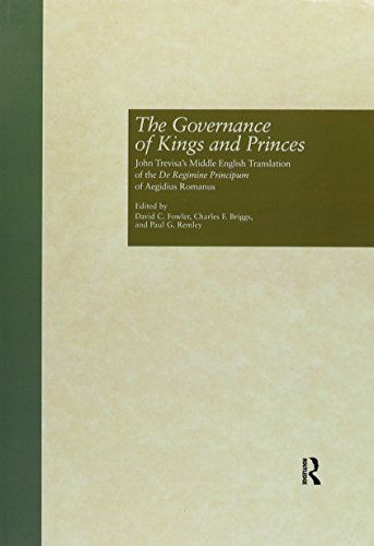Stock image for The Governance of Kings and Princes for sale by Blackwell's