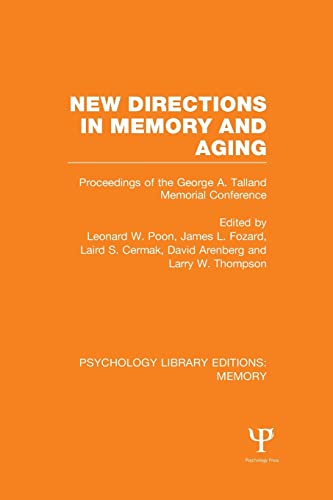 Imagen de archivo de New Directions in Memory and Aging (PLE: Memory) (Psychology Library Editions: Memory) a la venta por Chiron Media