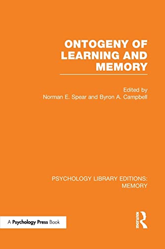 Imagen de archivo de Ontogeny of Learning and Memory (PLE: Memory) (Psychology Library Editions: Memory) a la venta por Chiron Media