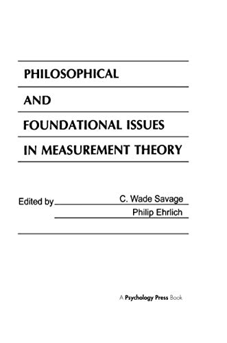 Beispielbild fr Philosophical and Foundational Issues in Measurement Theory zum Verkauf von Blackwell's