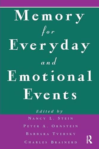 Stock image for Memory for Everyday and Emotional Events for sale by Blackwell's