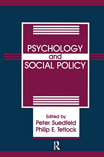 Beispielbild fr Psychology And Social Policy zum Verkauf von Blackwell's