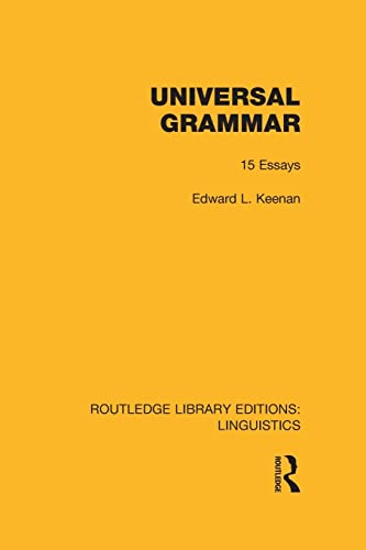 Beispielbild fr Universal Grammar (RLE Linguistics A: General Linguistics) zum Verkauf von Blackwell's