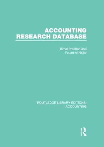 Stock image for Accounting Research Database for sale by Blackwell's