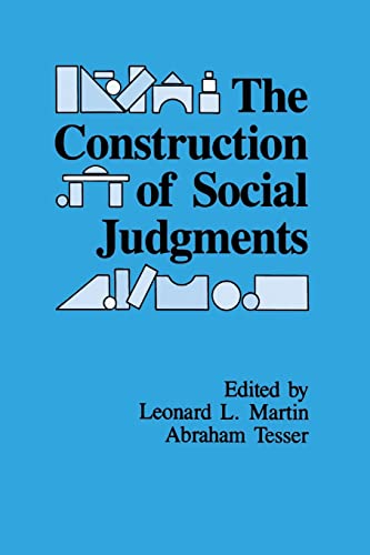 Beispielbild fr The Construction of Social Judgments zum Verkauf von Blackwell's