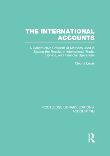 Imagen de archivo de The International Accounts a la venta por Blackwell's