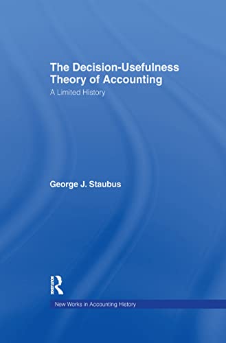 Imagen de archivo de The Decision Usefulness Theory of Accounting a la venta por Blackwell's