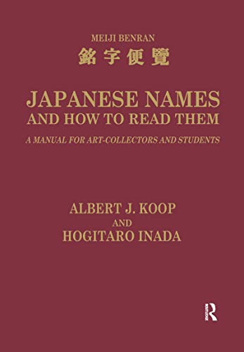 Imagen de archivo de Japanese Names and How to Read Them a la venta por Blackwell's
