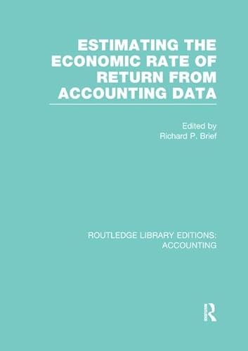 Beispielbild fr Estimating the Economic Rate of Return from Accounting Data zum Verkauf von Blackwell's