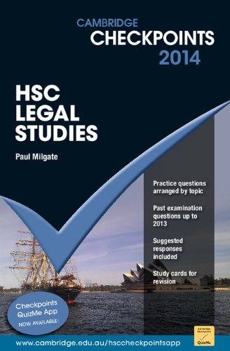 Imagen de archivo de Cambridge Checkpoints HSC Legal Studies 2014 a la venta por THE SAINT BOOKSTORE