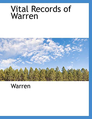 Vital Records of Warren (9781140077466) by Warren