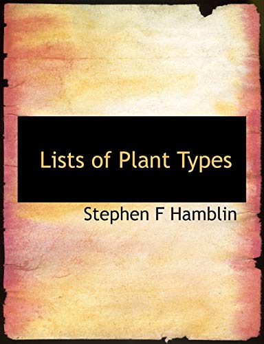 9781140101932: Lists of Plant Types