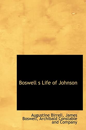 Stock image for Boswell s Life of Johnson for sale by Lucky's Textbooks