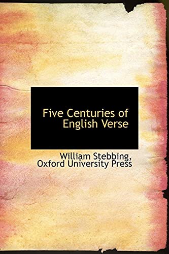 Beispielbild fr Five Centuries of English Verse zum Verkauf von Buchpark
