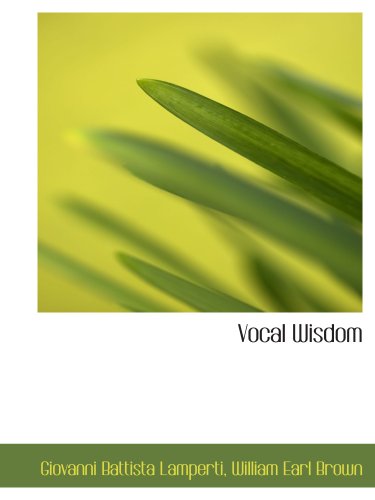 Imagen de archivo de Vocal Wisdom a la venta por Revaluation Books