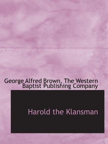 Stock image for Harold the Klansman for sale by Revaluation Books