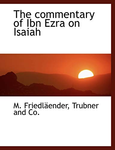 9781140513193: The commentary of Ibn Ezra on Isaiah