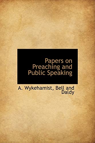 Beispielbild fr Papers on Preaching and Public Speaking zum Verkauf von Buchpark