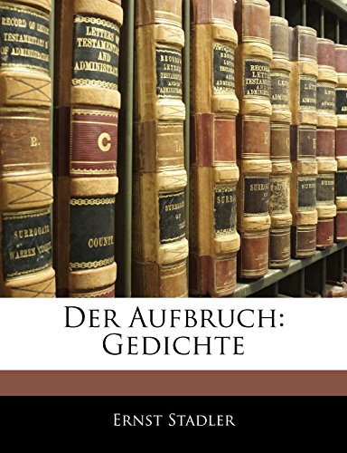 9781141711024: Der Aufbruch: Gedichte