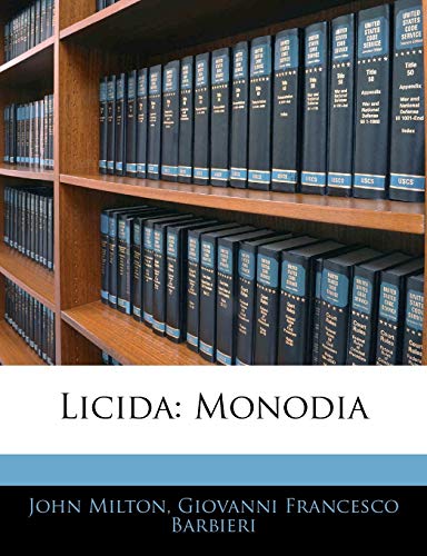 Stock image for Licida: Monodia (Italian Edition) for sale by Ebooksweb