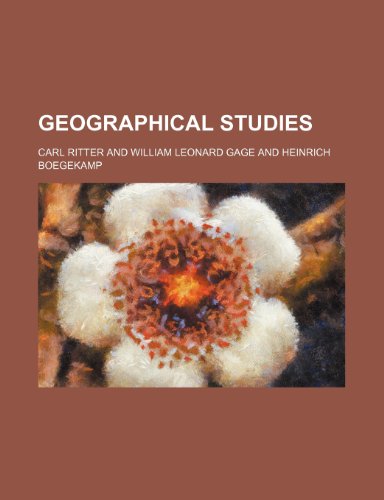 Geographical studies (9781150666247) by Ritter, Carl