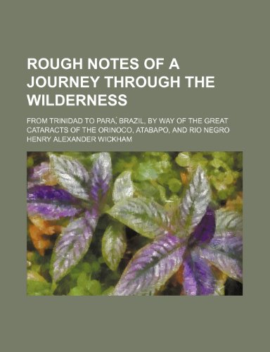 Stock image for Rough notes of a journey through the wilderness; from Trinidad to Para,? Brazil, by way of the great cataracts of the Orinoco, Atabapo, and Rio Negro for sale by Phatpocket Limited