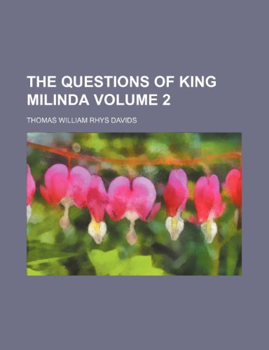 The Questions of King Milinda Volume 2 - Davids