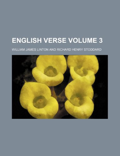 9781152757028: English verse Volume 3