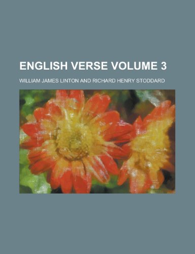 9781152757059: English Verse Volume 3