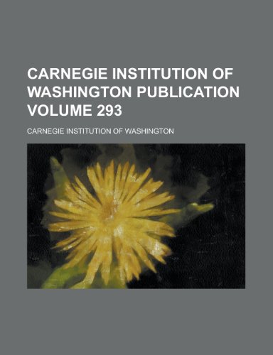 Carnegie Institution of Washington Publication (No.139) (9781153314800) by Washington, Carnegie Institution Of
