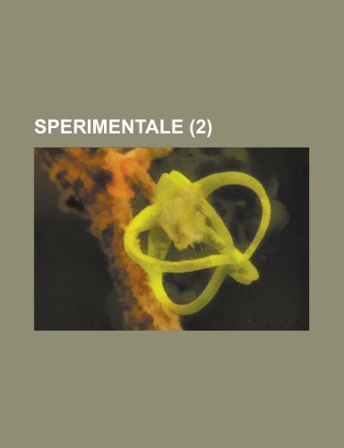 Sperimentale (2) (9781153443364) by Allenstown; Anonymous