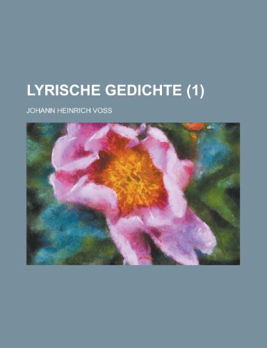 Lyrische Gedichte (1 ) (9781153564731) by Treasury, United States Dept Of The; Voss, Johann Heinrich