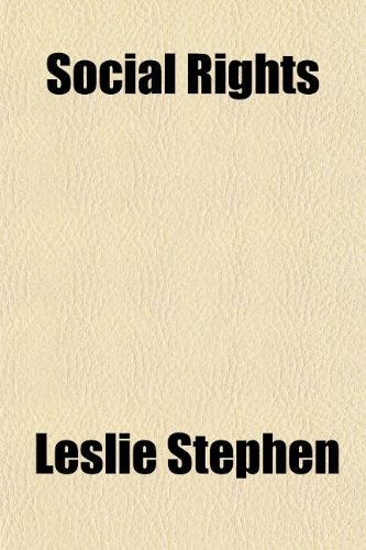 Social Rights (9781154850208) by Stephen, Leslie