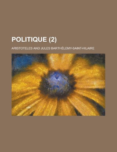Politique (2 ) (9781154876161) by Treasury, United States Dept Of The; Aristotle
