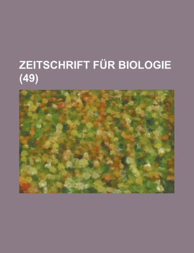 Zeitschrift Fur Biologie (49 ) (9781154876734) by Treasury, United States Dept Of The; Anonymous