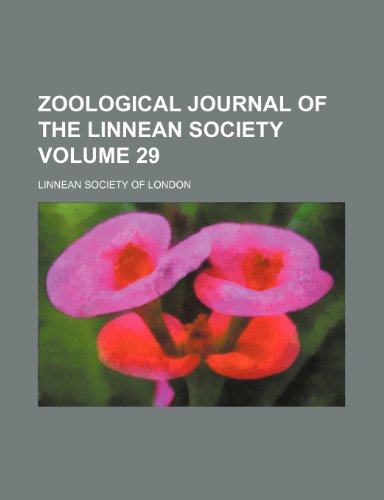 Zoological journal of the Linnean Society Volume 29 (9781155121345) by London, Linnean Society Of