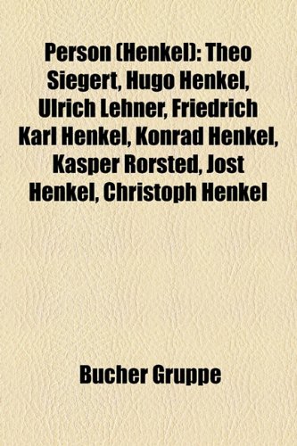9781159249458: Person (Henkel): Theo Siegert, Hugo Henk